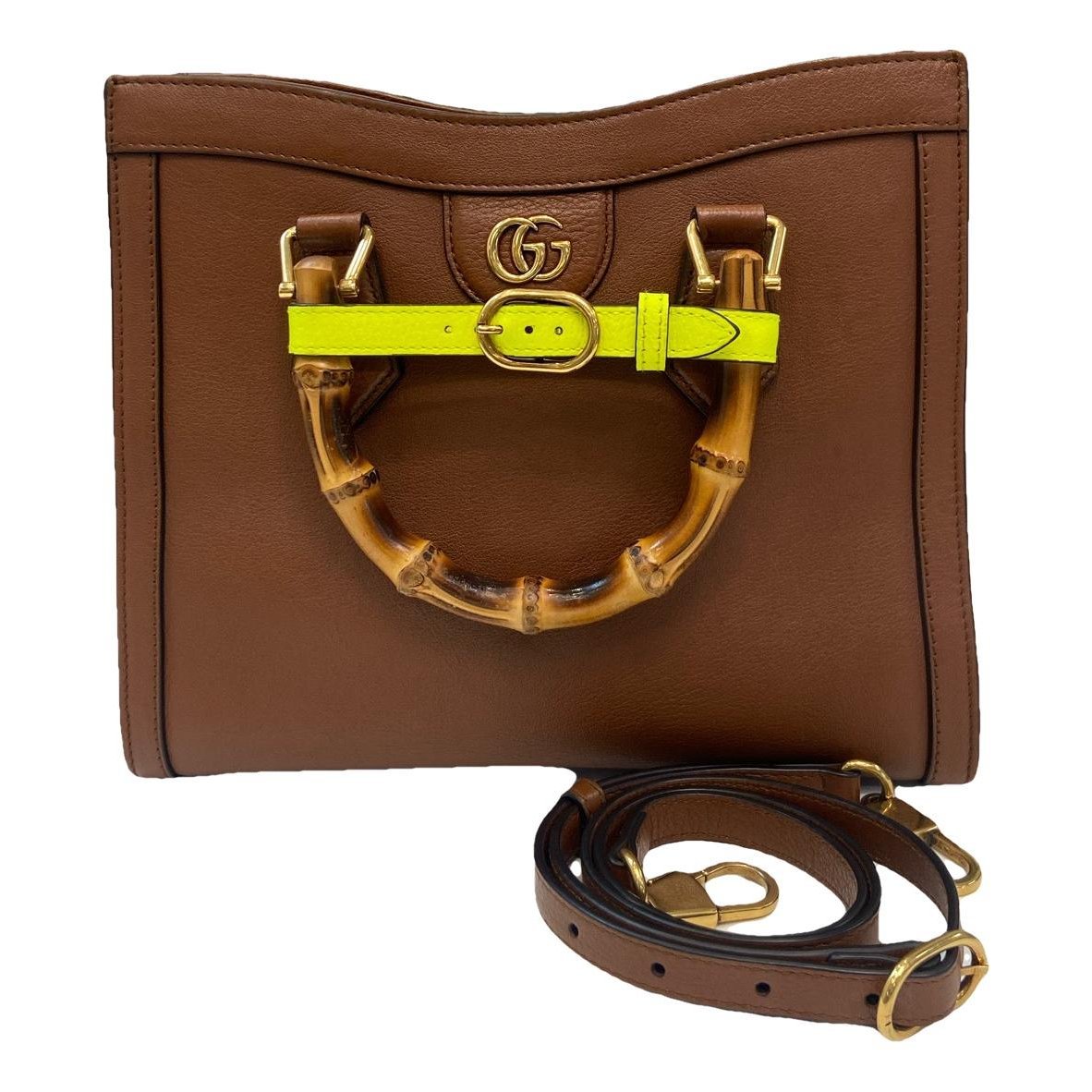Diana Bamboo leather handbag