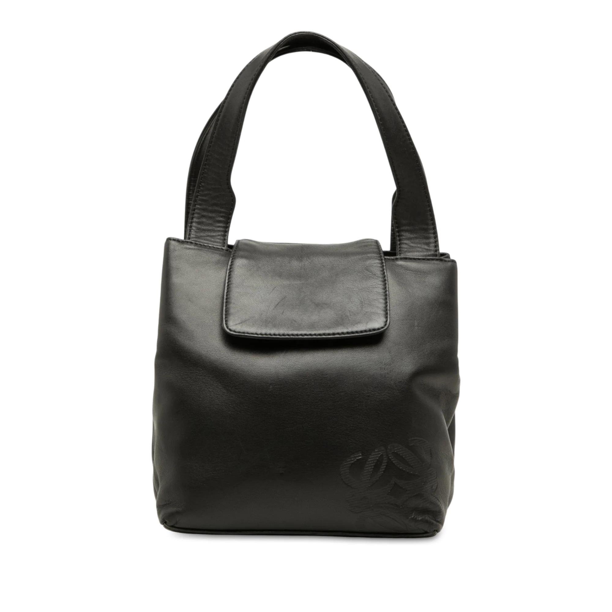 Anagram leather handbag