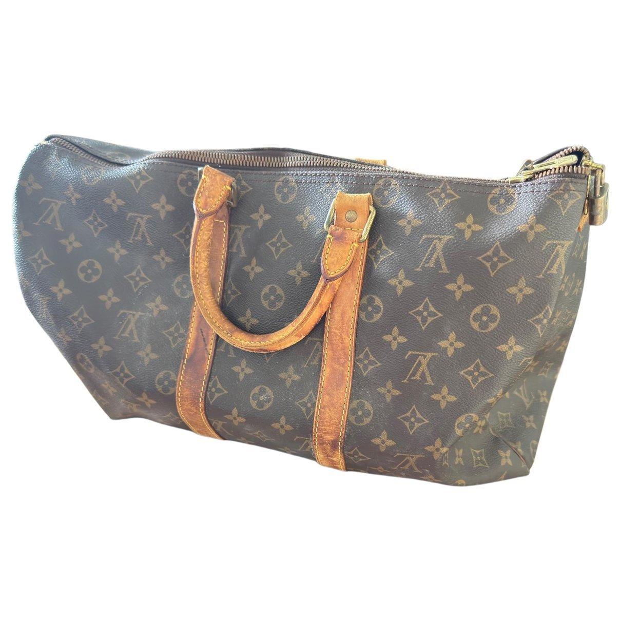 Keepall leather travel bag