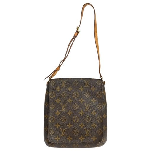 Musette cloth handbag