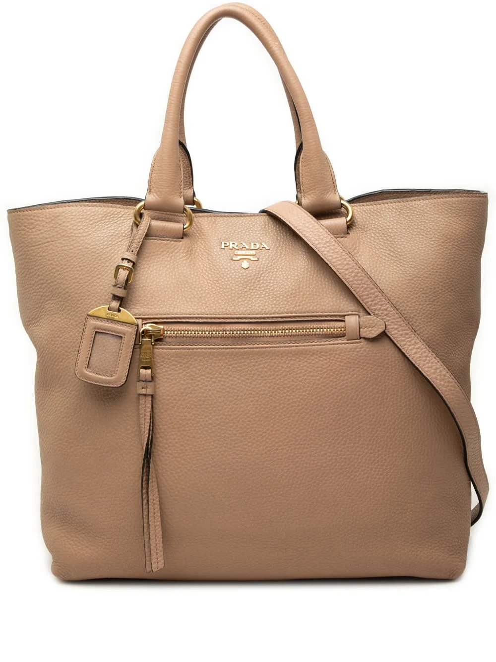 2010-2026 Vitello Daino Front Zip Open Convertible Tote satchel