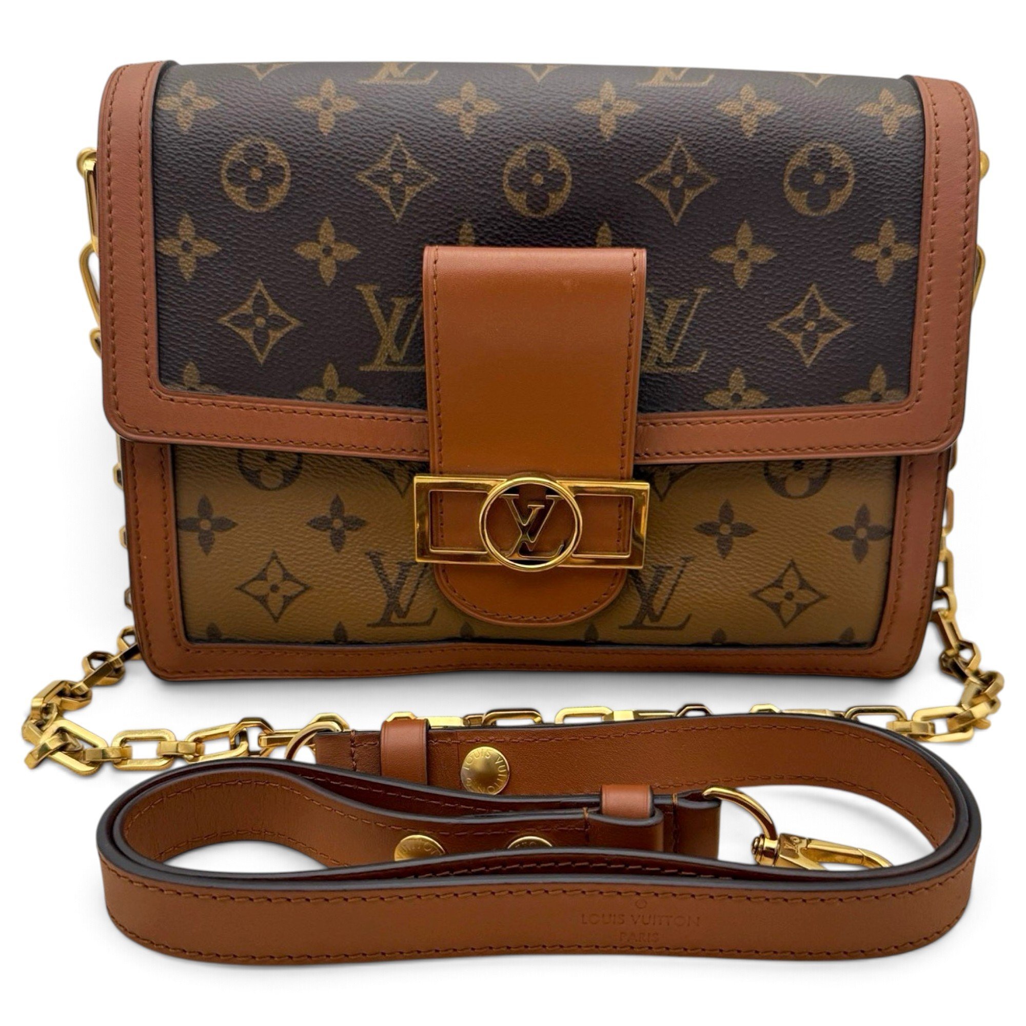 Dauphine leather handbag