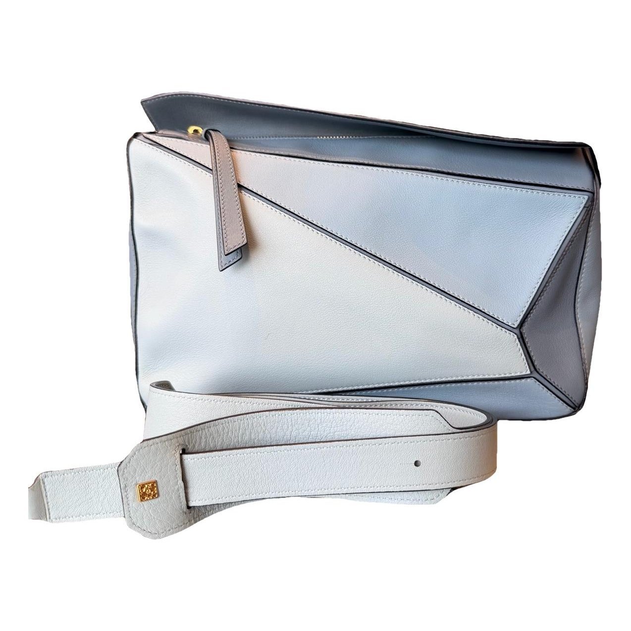 Puzzle leather handbag