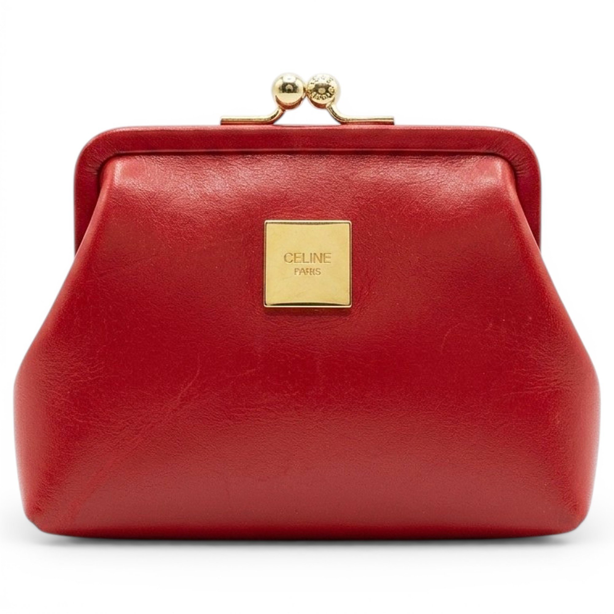 Leather clutch bag