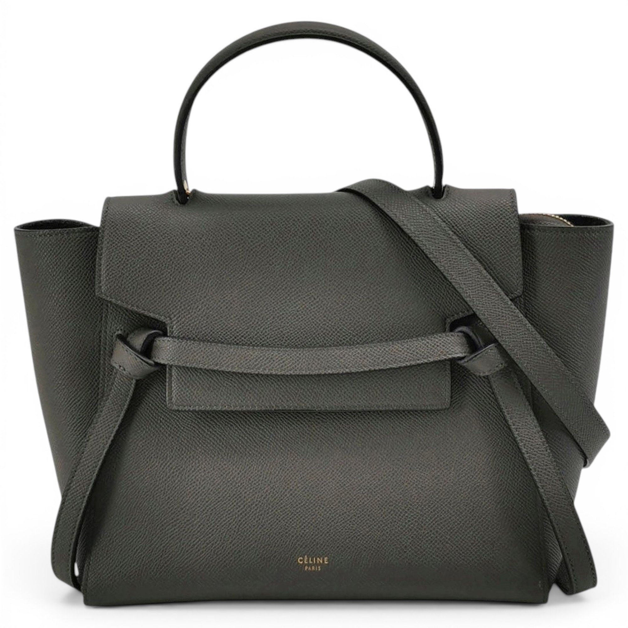 Belt leather handbag