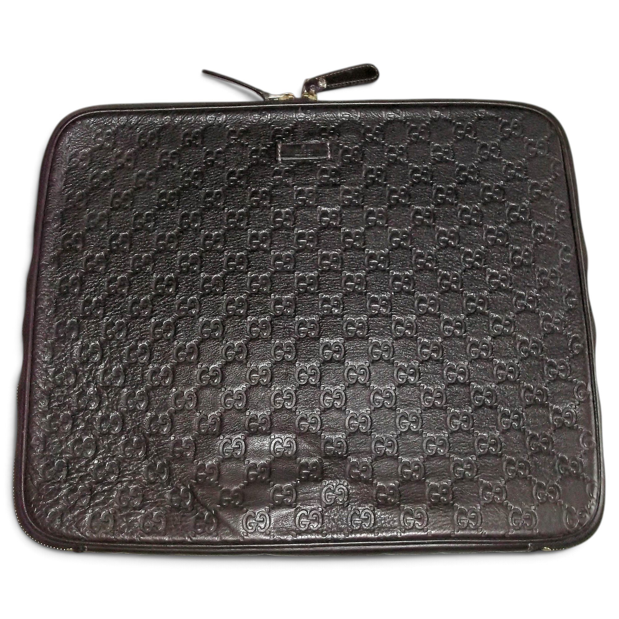 Leather clutch bag