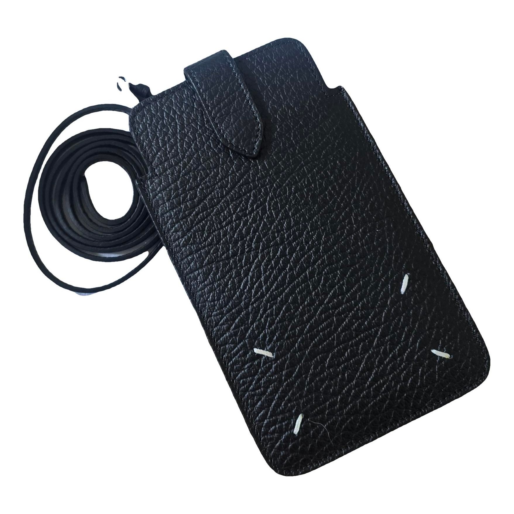 Leather clutch bag