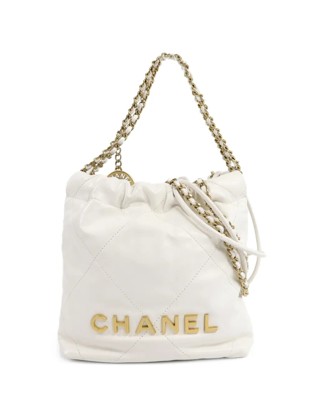 C22 mini quilted leather tote bag
