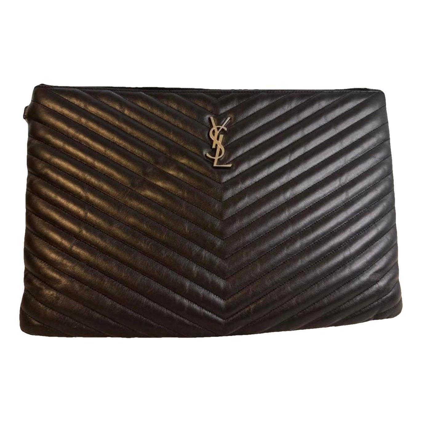 Patent leather clutch bag