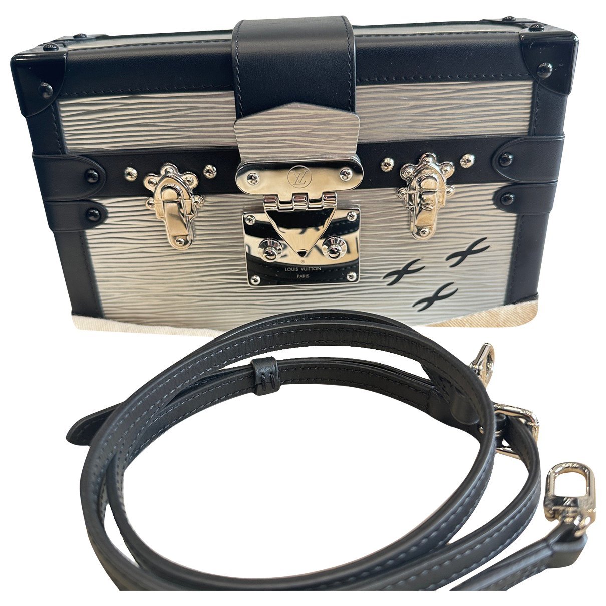 Petite Malle leather handbag