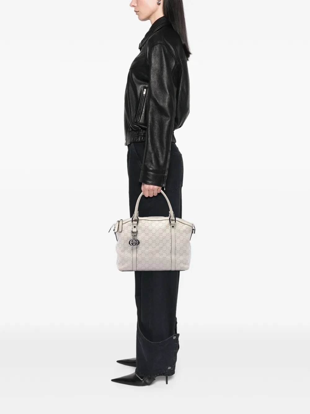 2016-2026 Medium Guccissima GG Charm Dome satchel