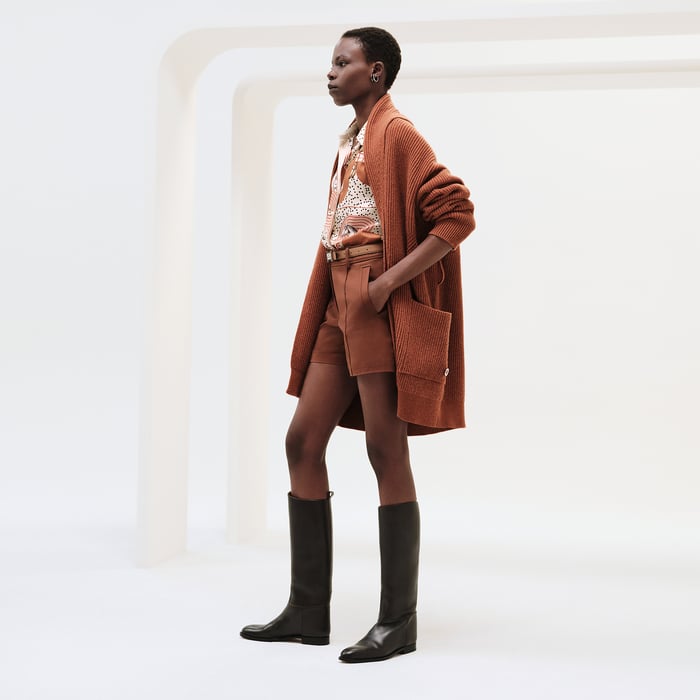 Marron Muscavado Belted Coat