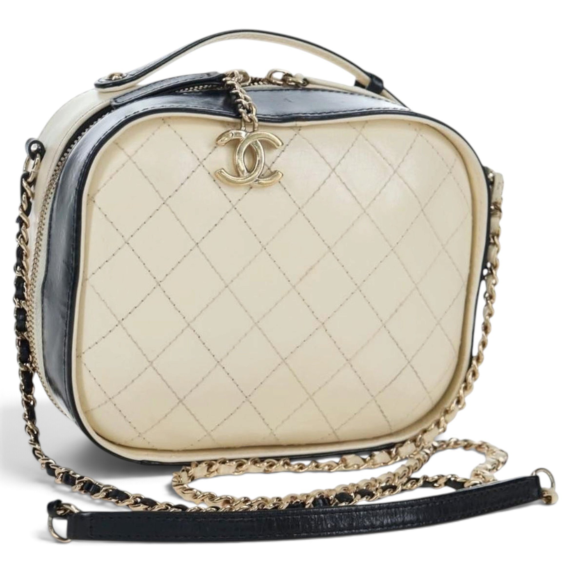 Vanity leather handbag