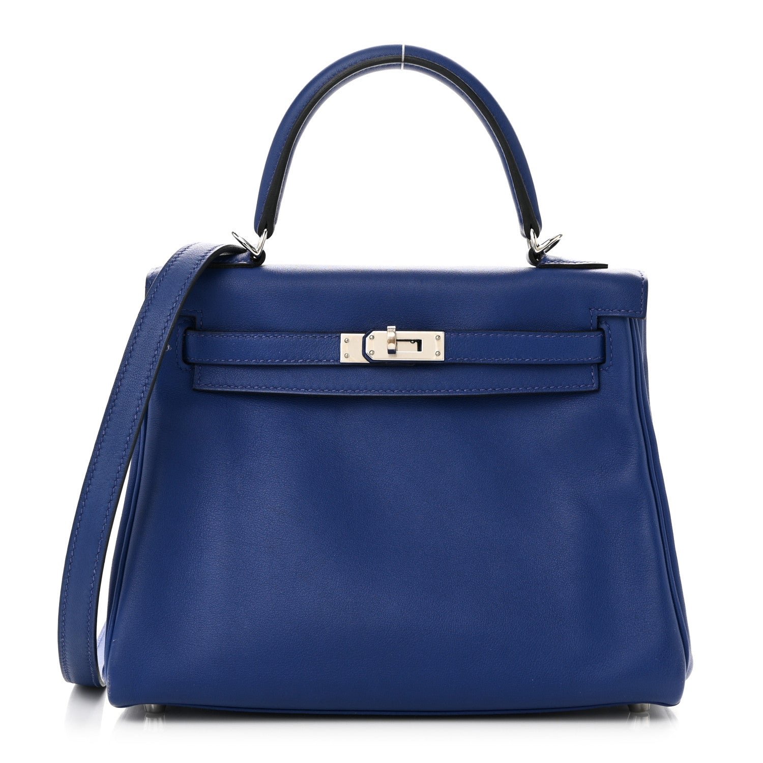 Hermes Swift Kelly Retourne 25 Bleu Electrique