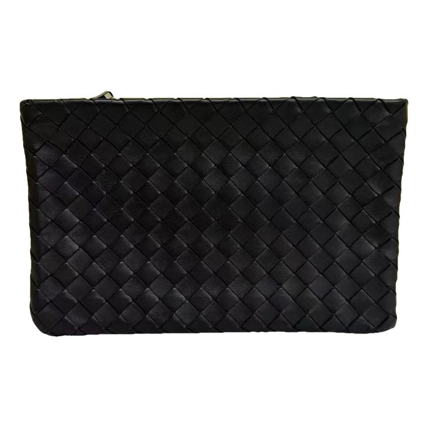 Leather clutch bag