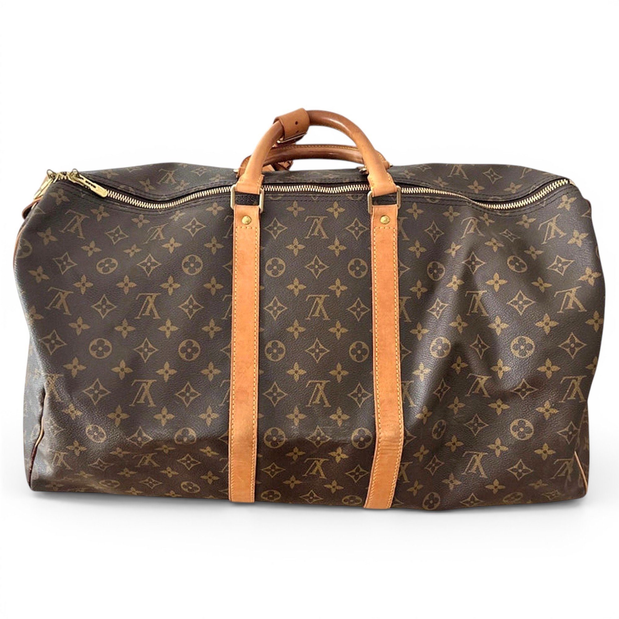 Keepall leather travel bag