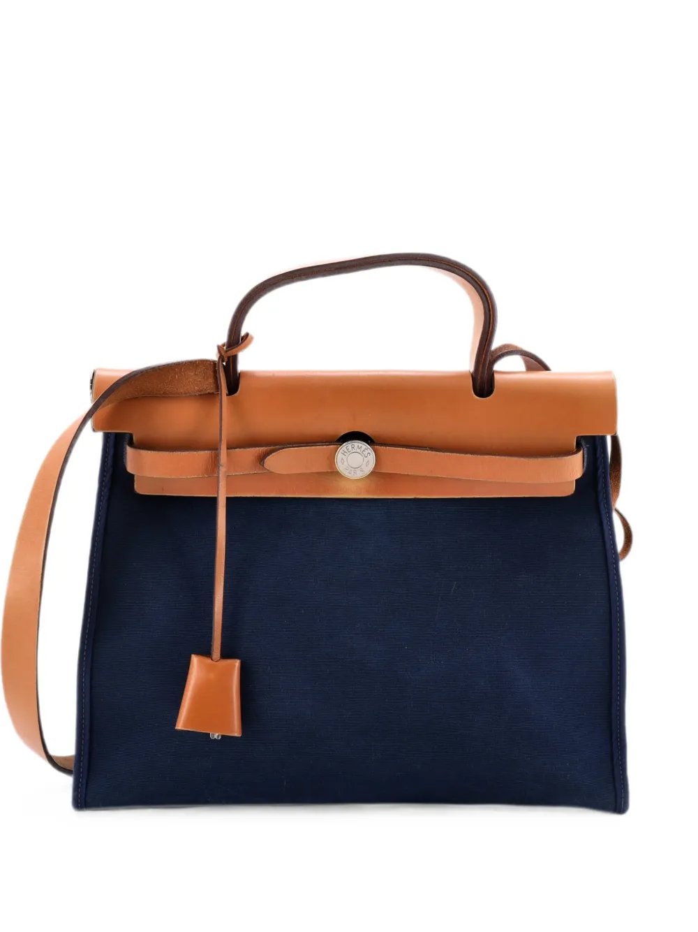 Herbag Zip Leather and Toile 31 shoulder bag