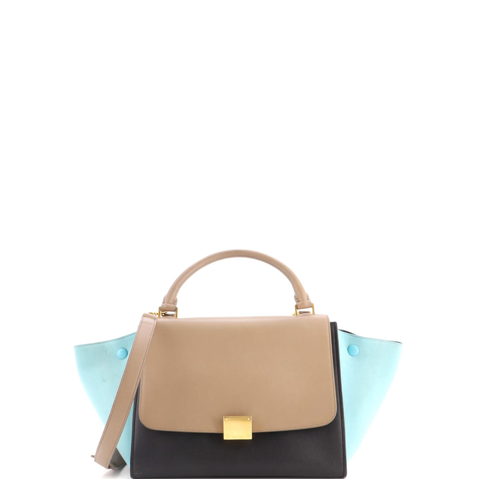 Tricolor Trapeze Bag Leather Small