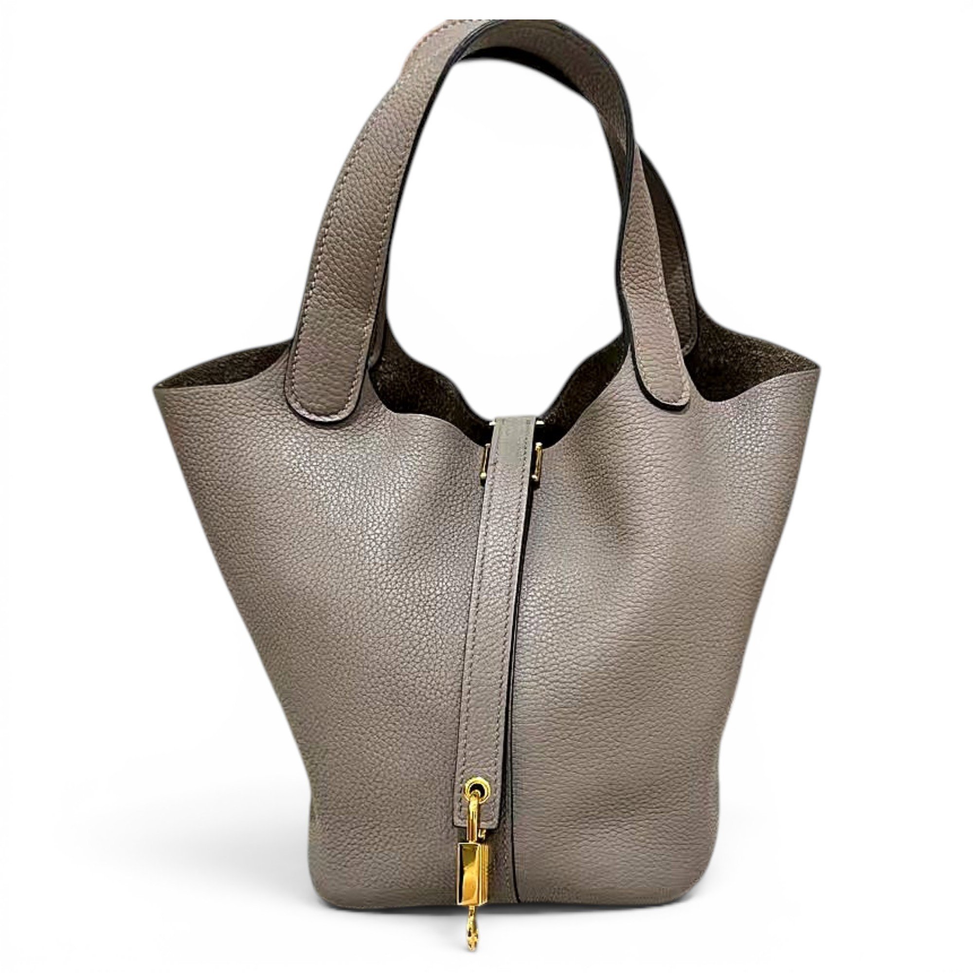 Picotin leather tote