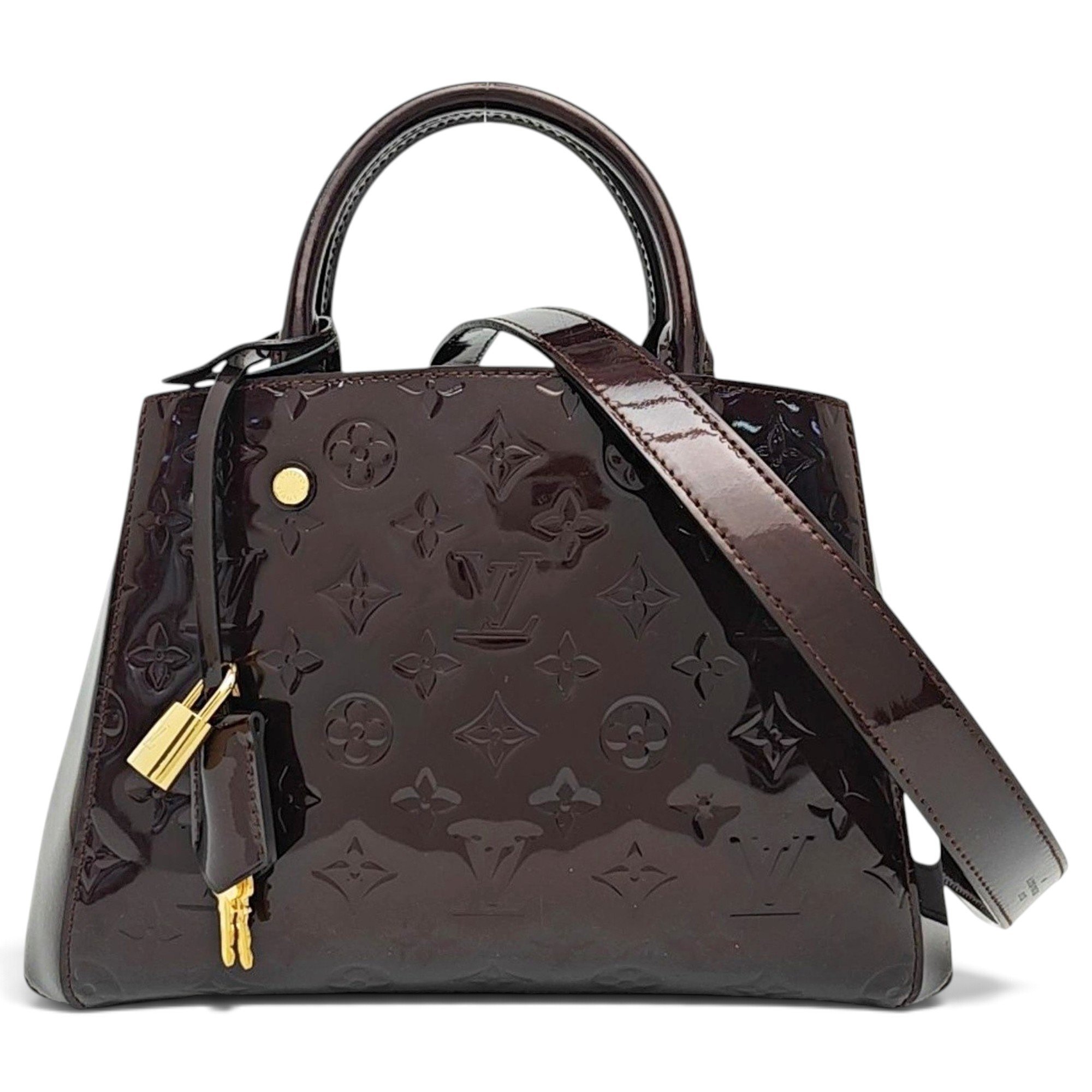 Montaigne patent leather handbag