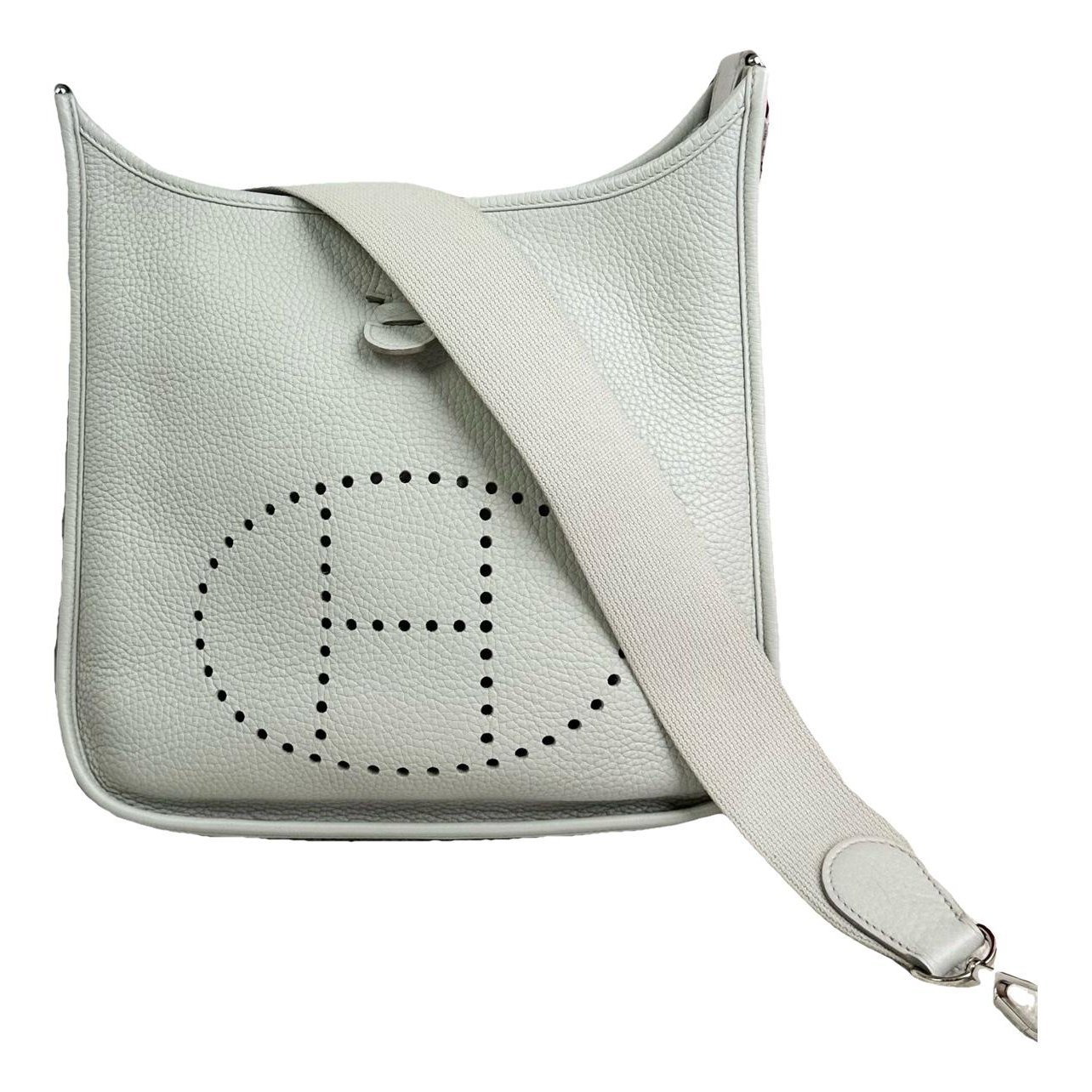 Hermes Evelyne Handbag Pearl Grey