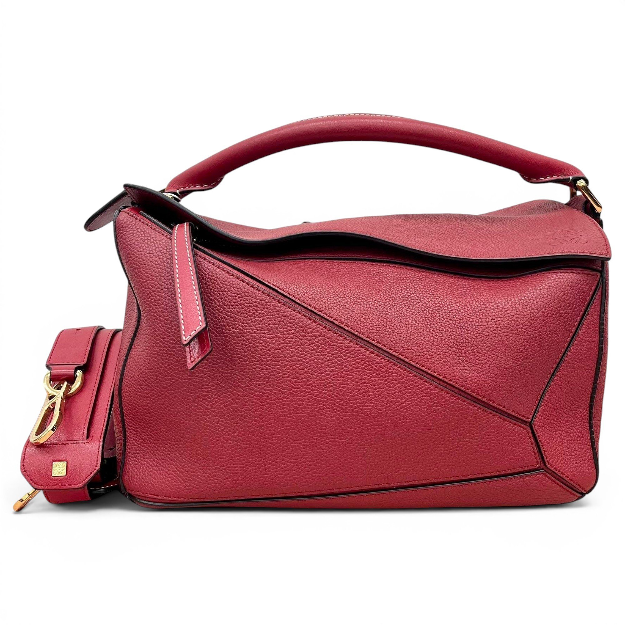Puzzle leather handbag