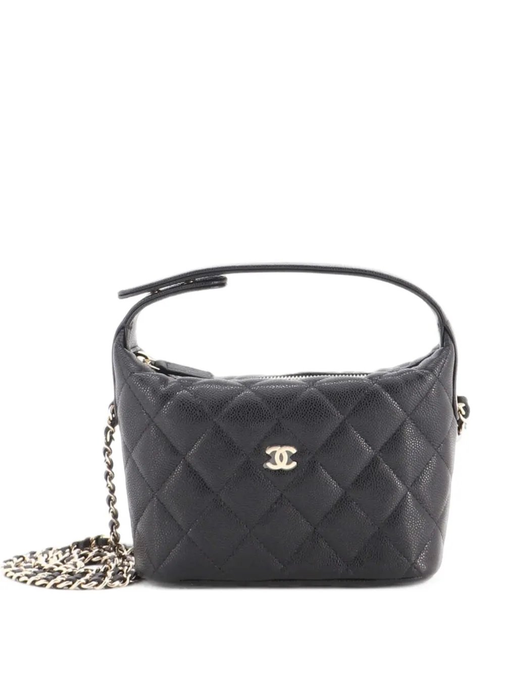 CC Hobo Clutch with Chain Quilted Caviar crossbody bag