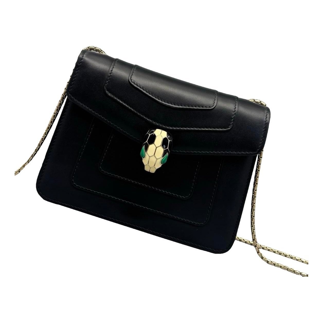 Serpenti leather handbag