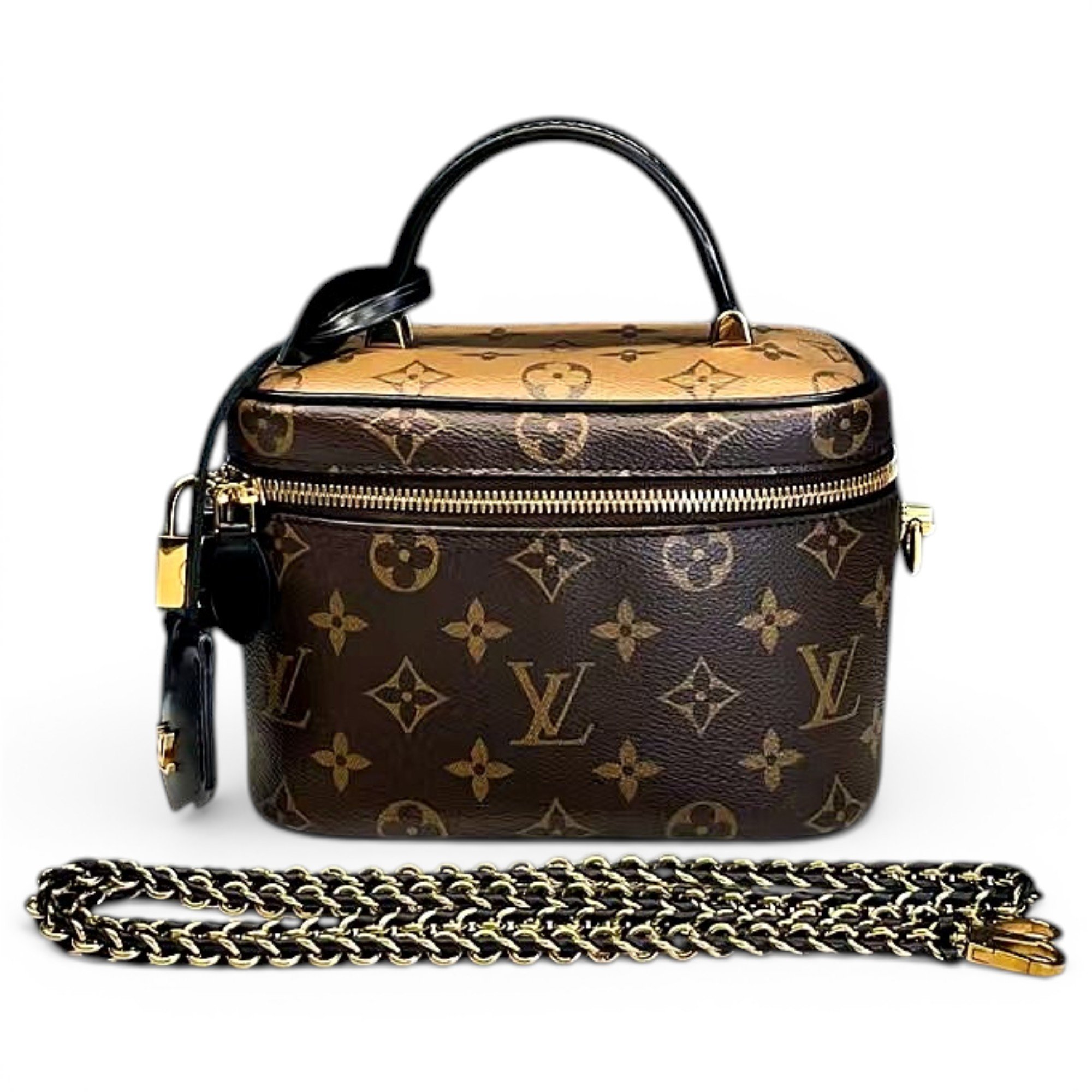 Vanity leather handbag