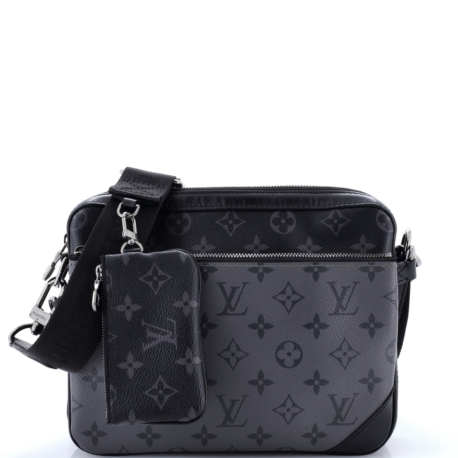 Trio Messenger Bag Reverse Monogram Eclipse Canvas