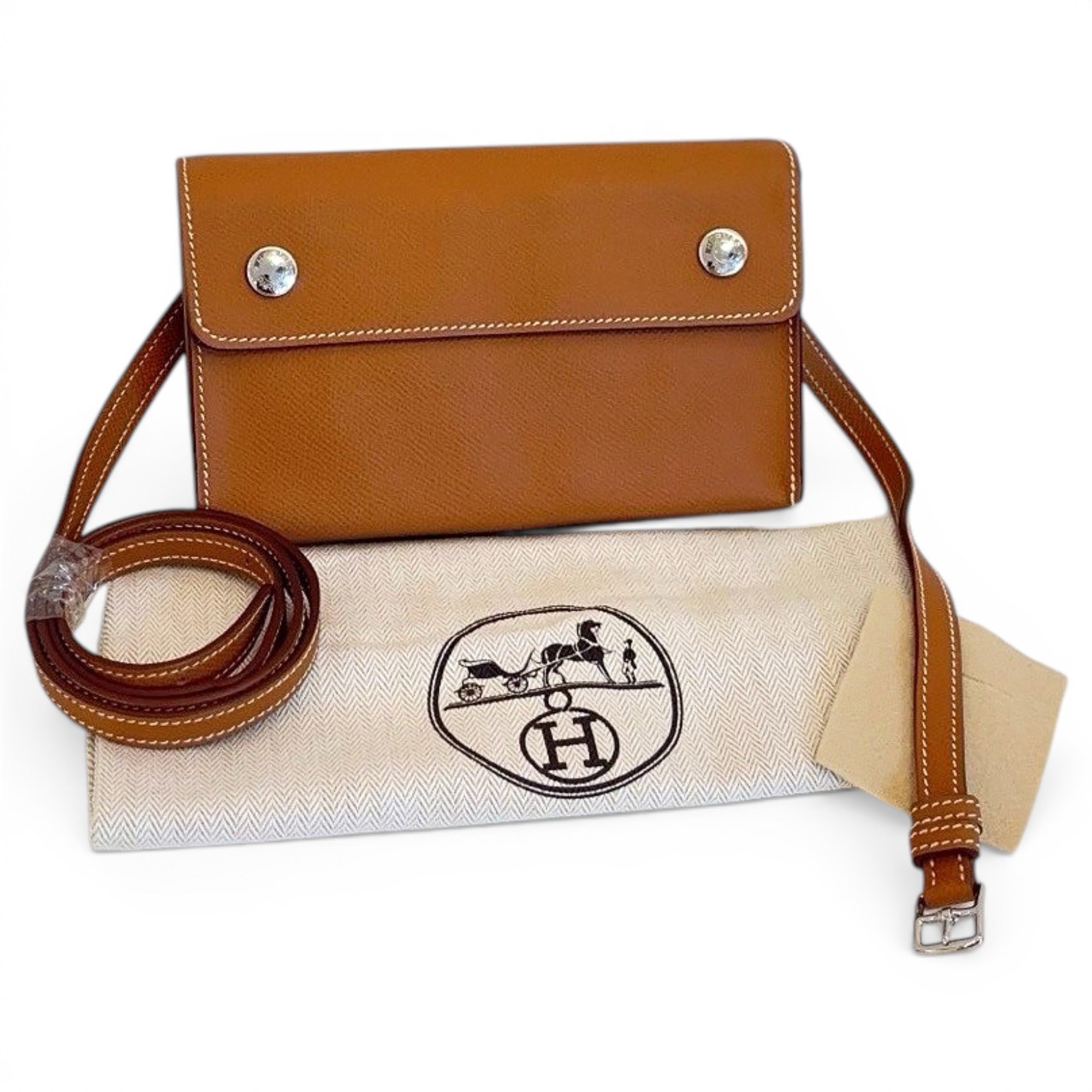 Hermesnap leather handbag
