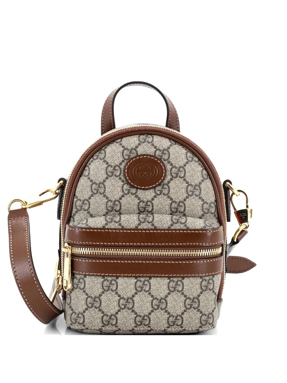 Interlocking G Patch Multi-Function GG Coated Canvas Mini shoulder bag