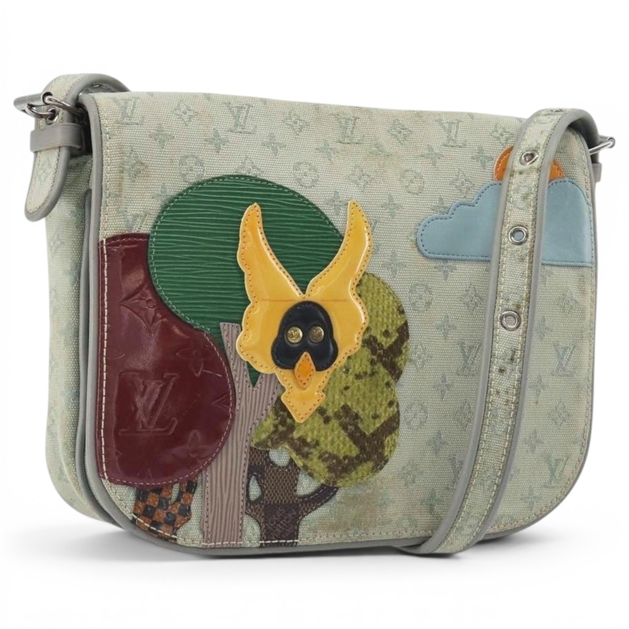 Musette leather handbag