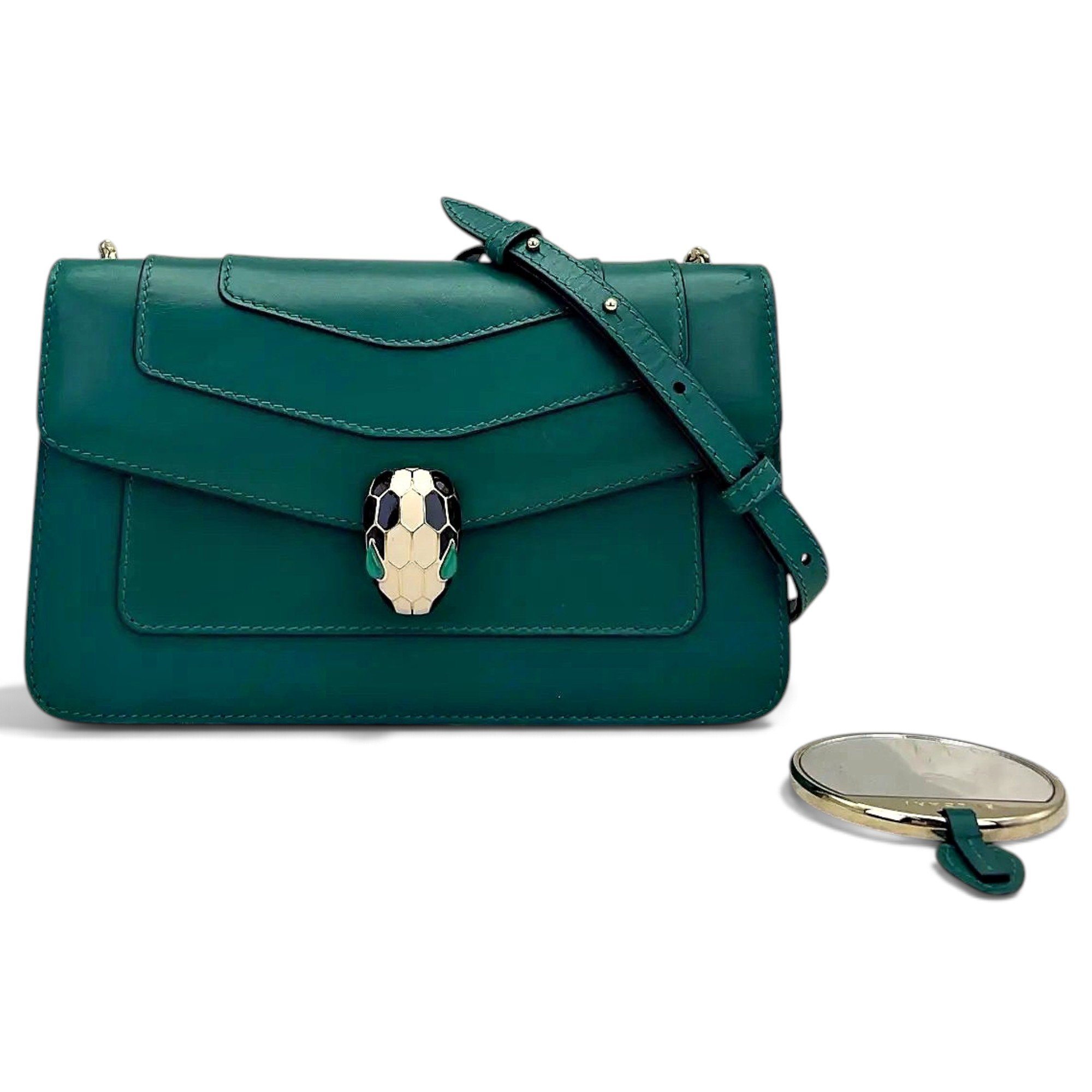Serpenti leather handbag