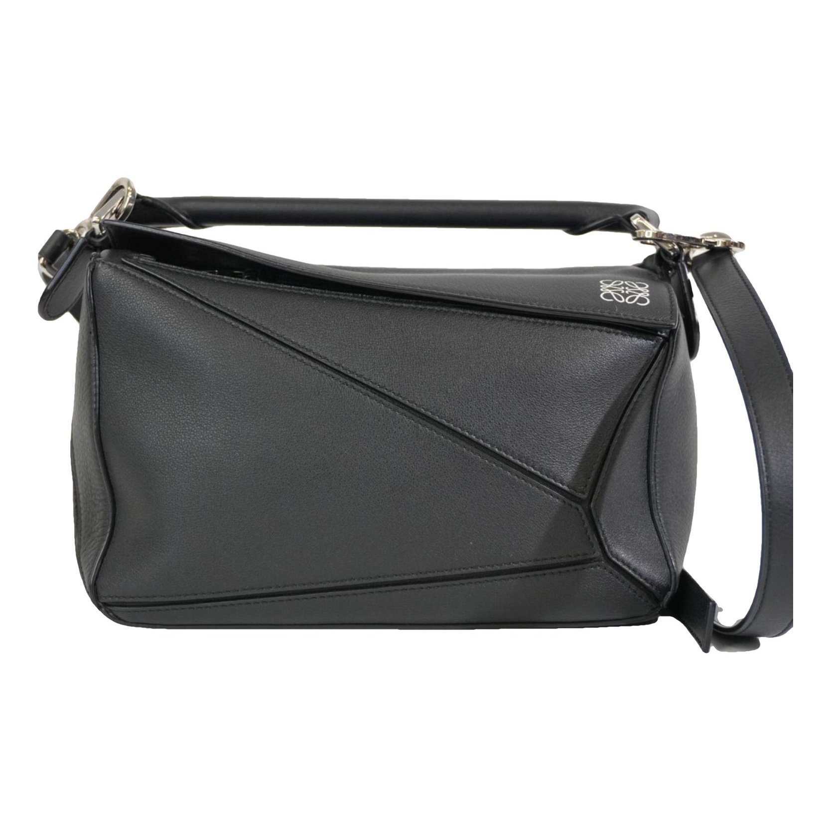 Puzzle leather tote