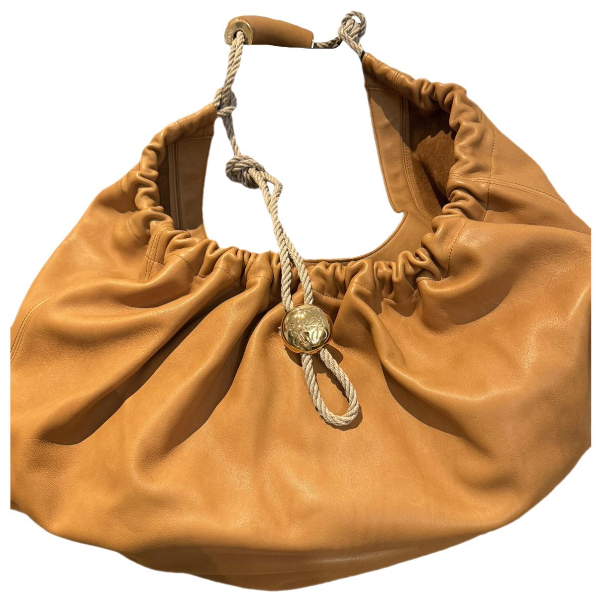 Squeeze leather handbag