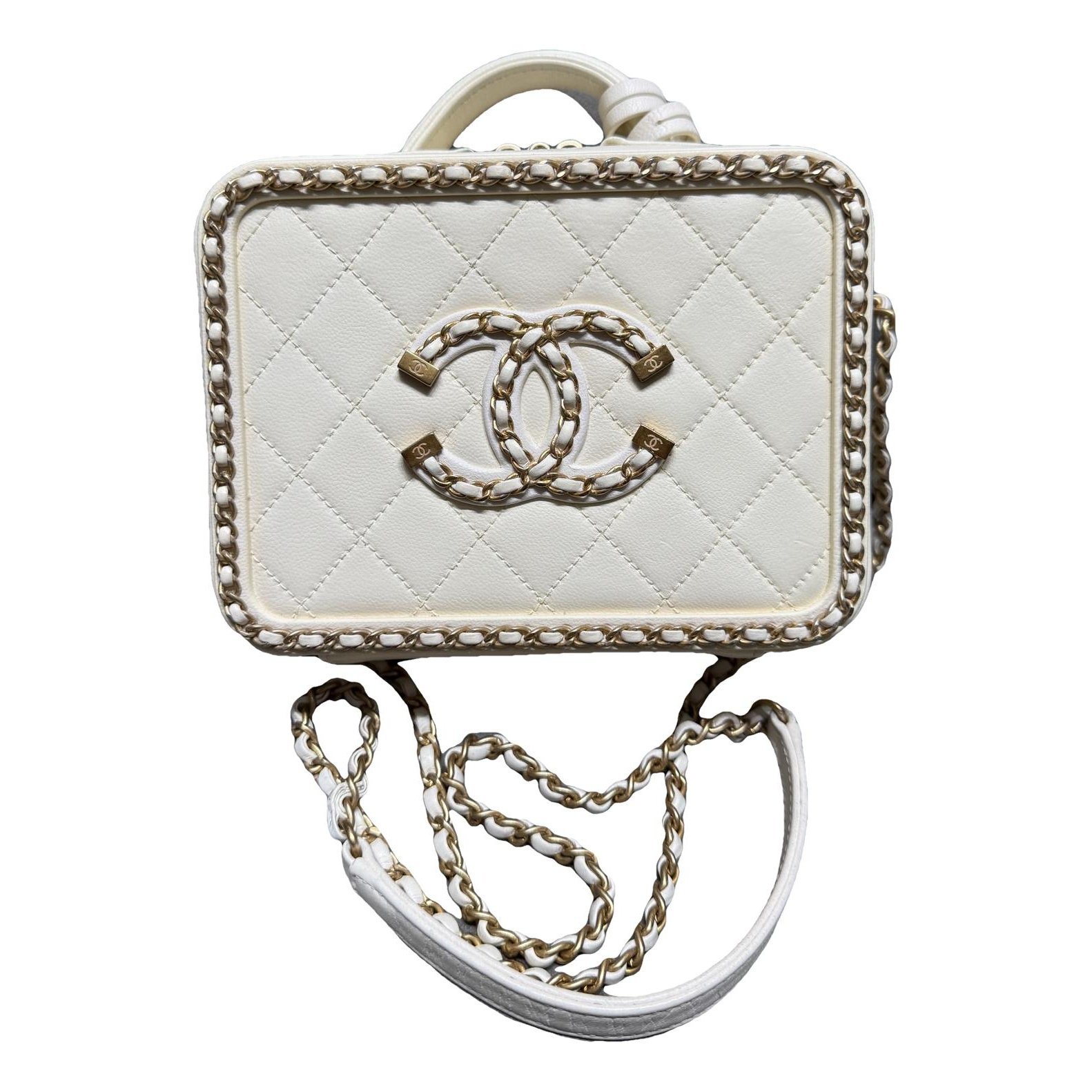 Vanity leather handbag