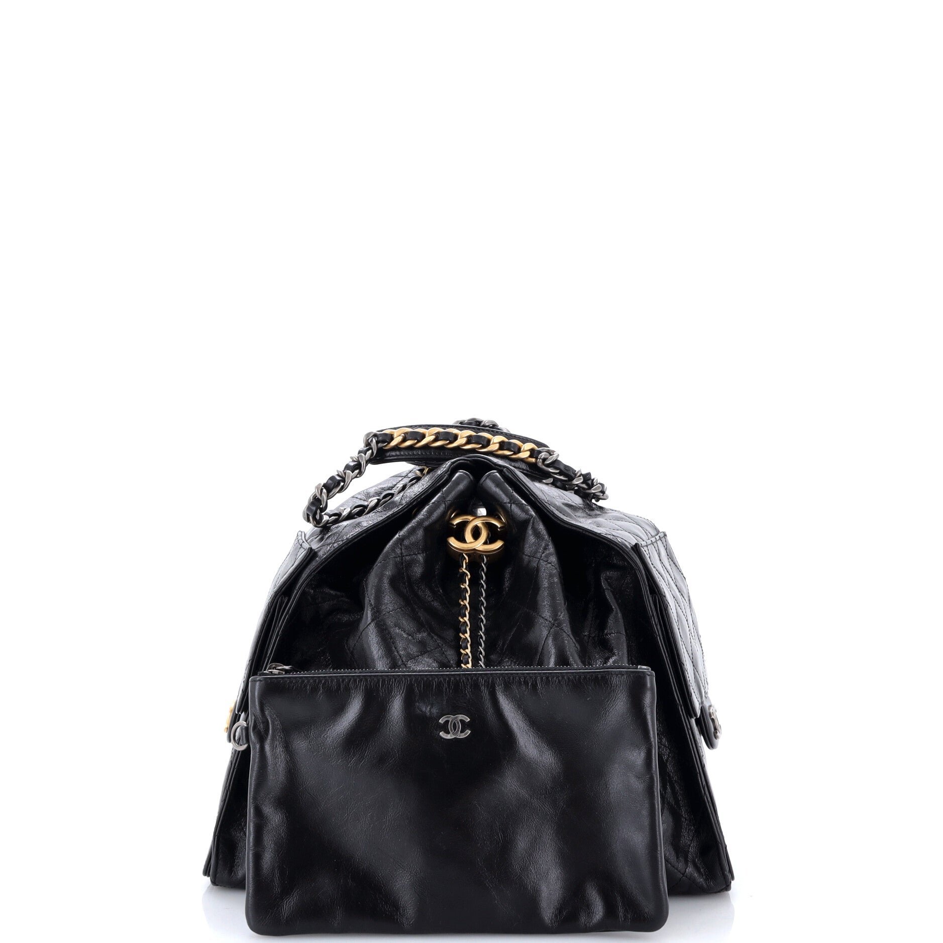 25 Hobo Bag Quilted Shiny Crumpled Calfskin Medium