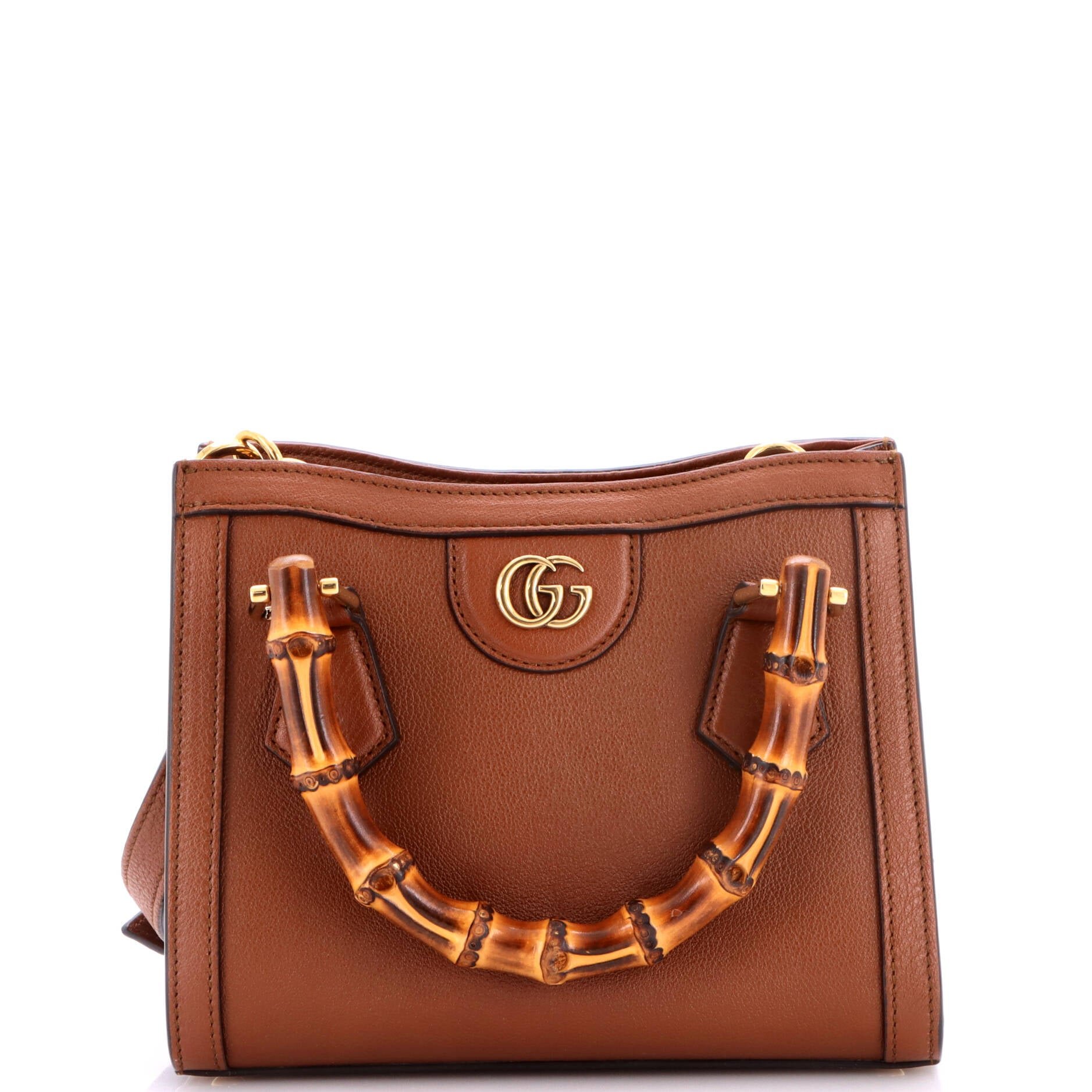 Diana NM Bamboo Handle Tote Leather Mini