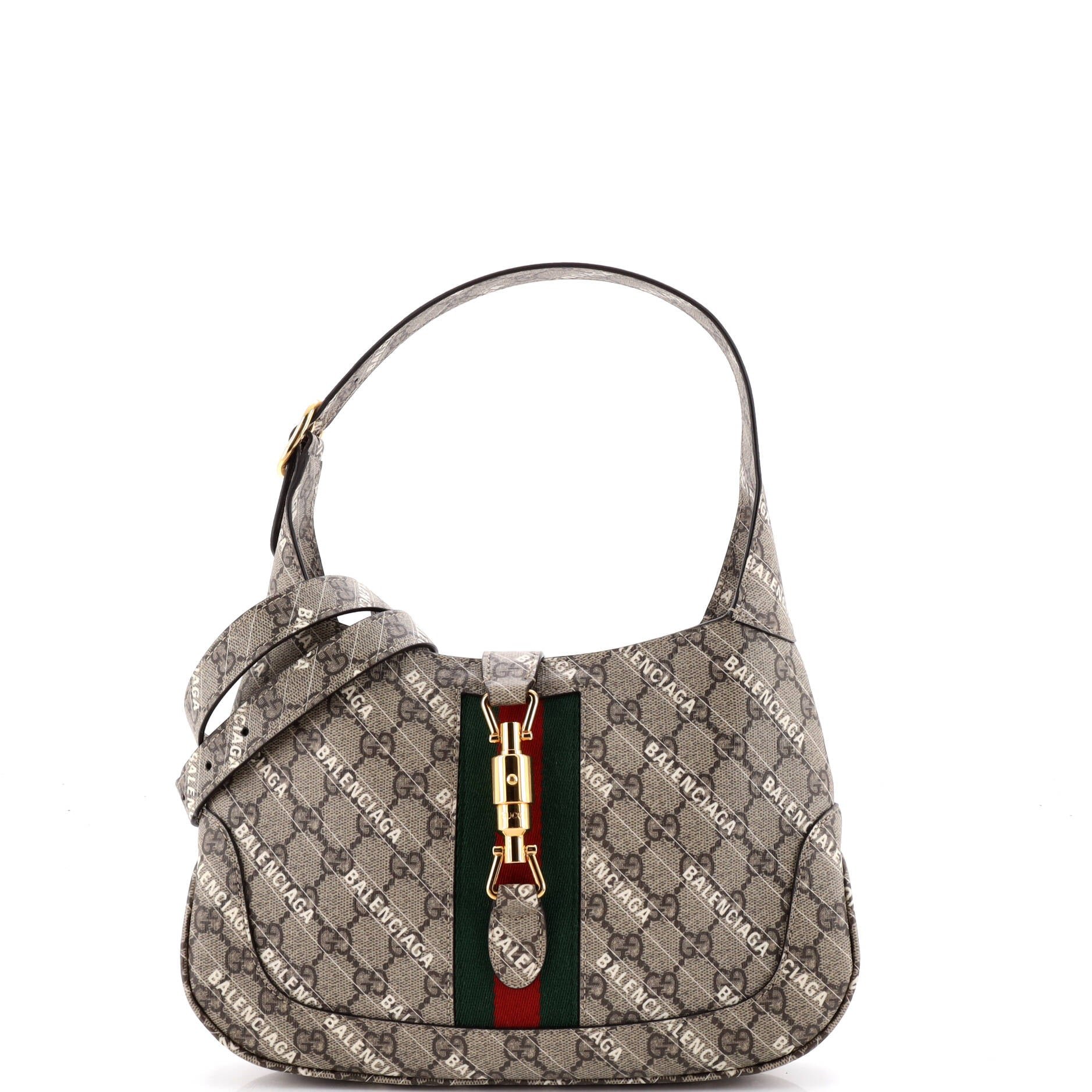 x Balenciaga The Hacker Project Jackie 1961 Hobo GG Coated Canvas Small