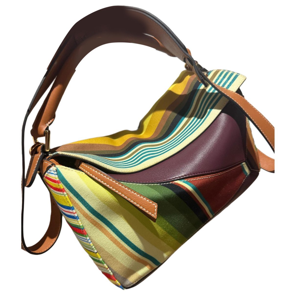 Puzzle leather crossbody bag