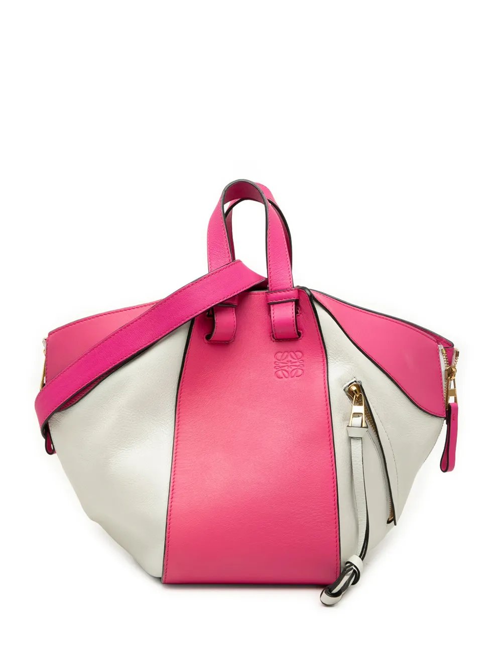 2017 Small Bicolor Calfskin Hammock Bag satchel