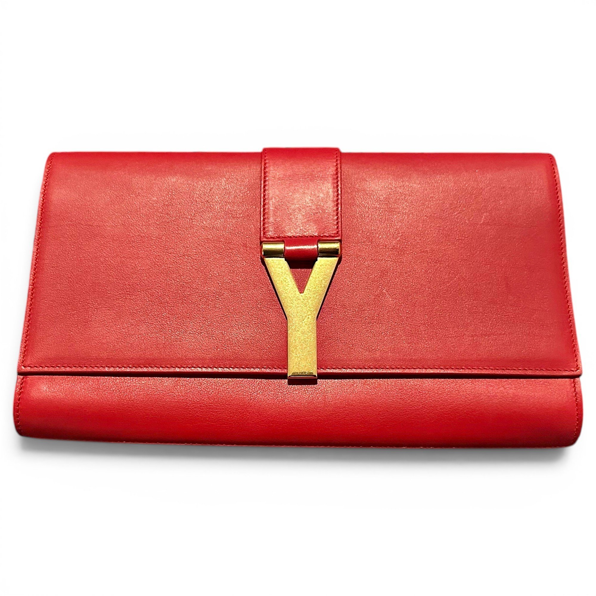 Leather clutch bag