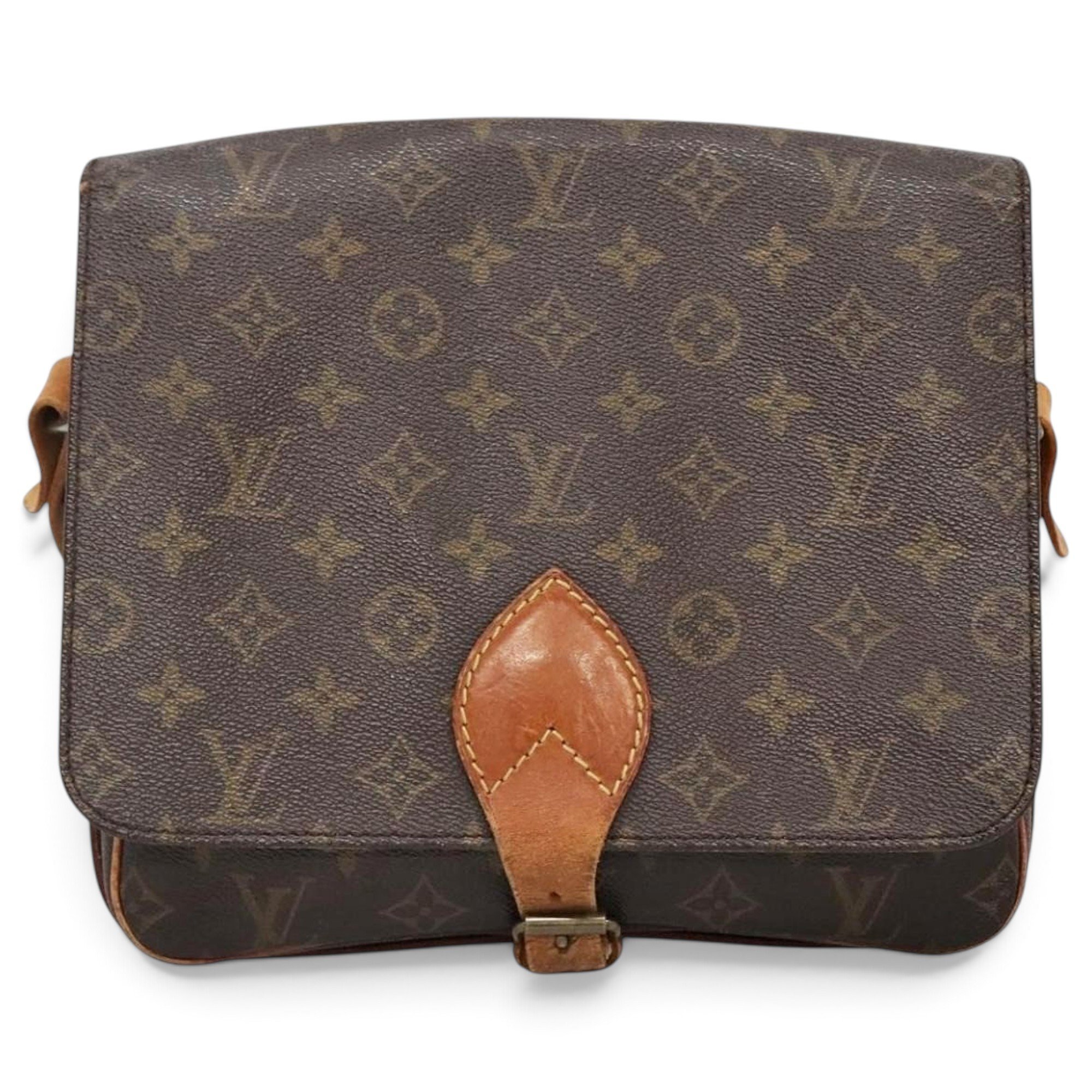 Cartouchière leather handbag