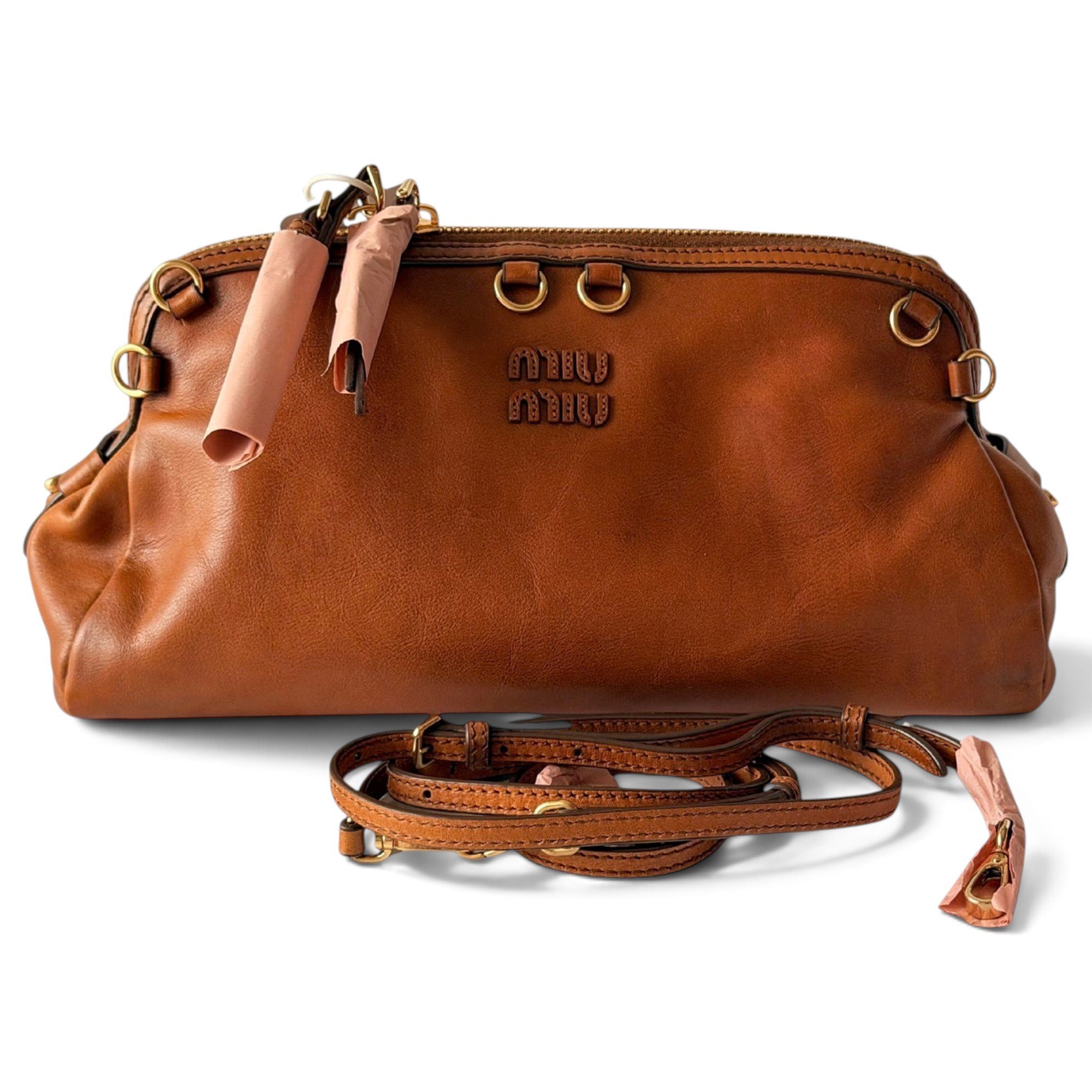 Vitello leather crossbody bag