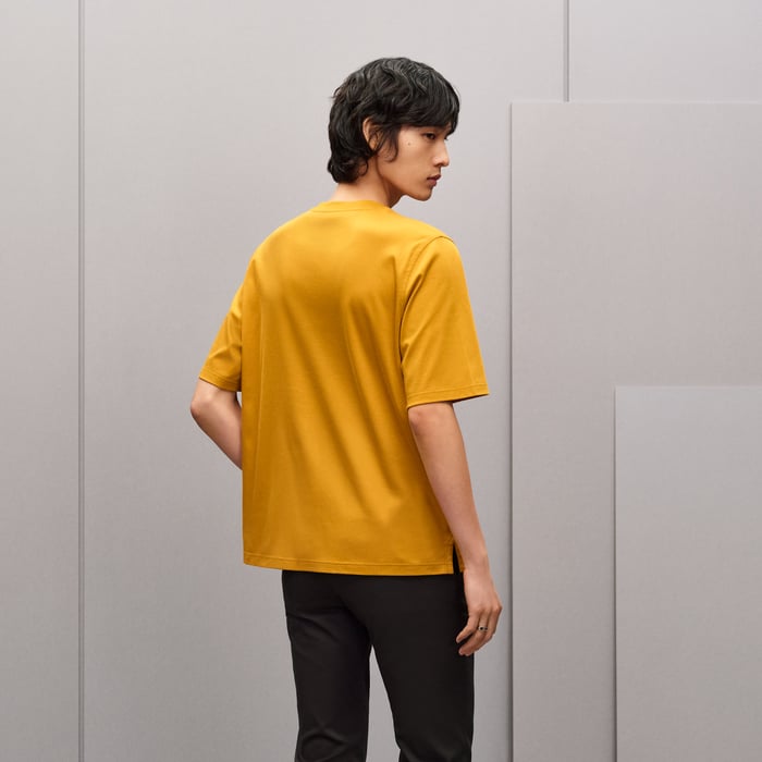 Cumin "H'Cheval" T-shirt With Leather Detail