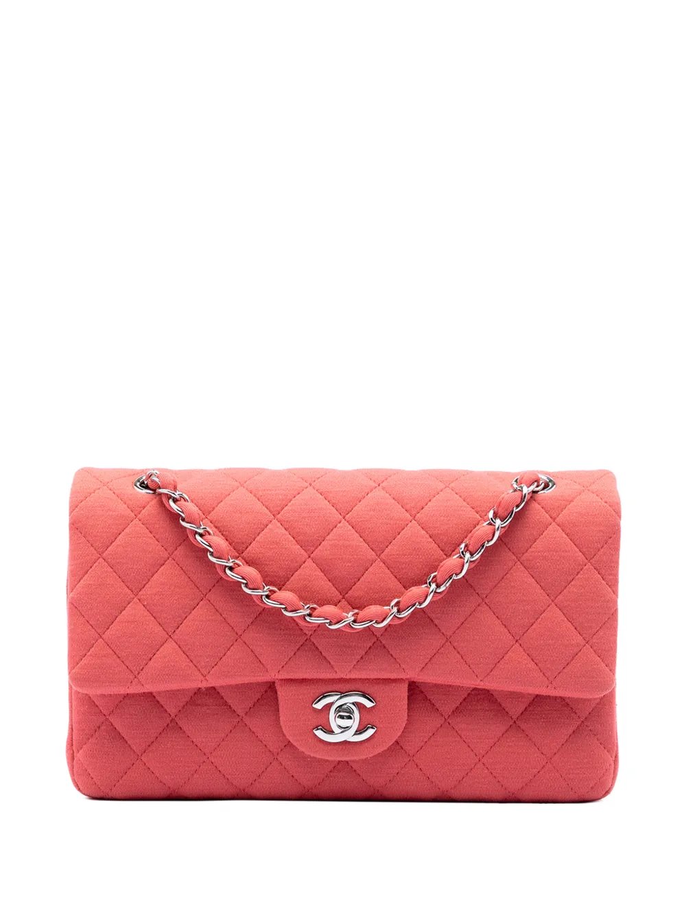 2017-2018 Medium Classic Jersey Double Flap shoulder bag