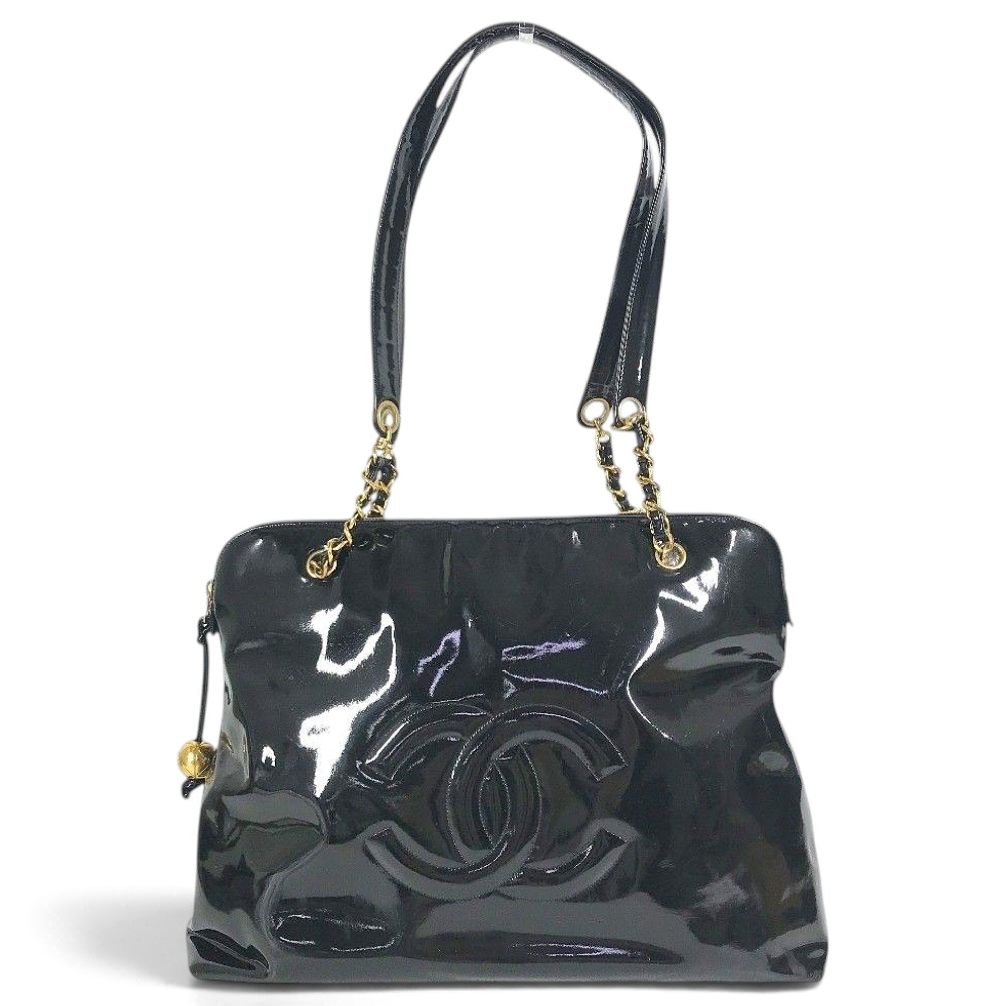 Patent leather handbag