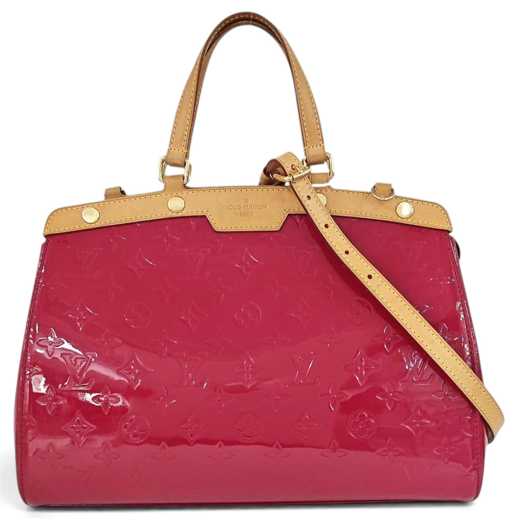 Patent leather handbag