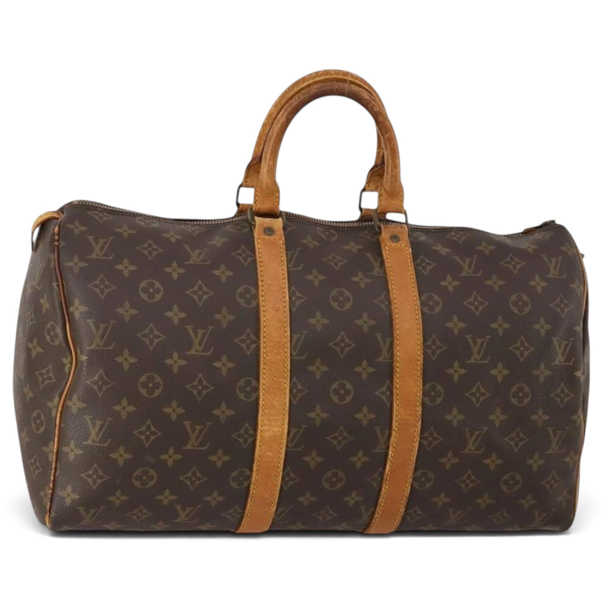 Keepall leather travel bag